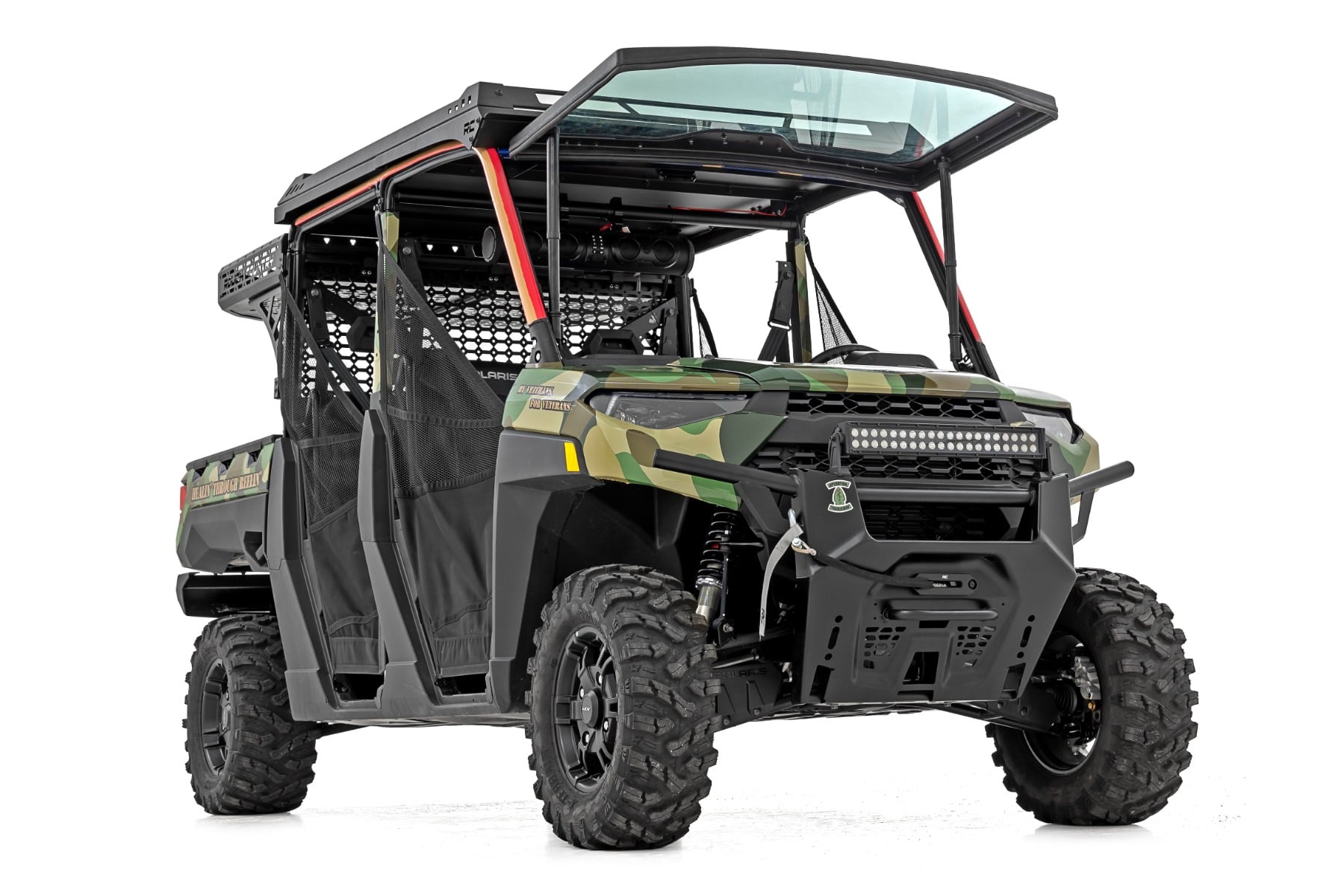 Electric Tilt Windshield Glass Formed Frame Polaris Ranger XP 1000 Rough Country-3