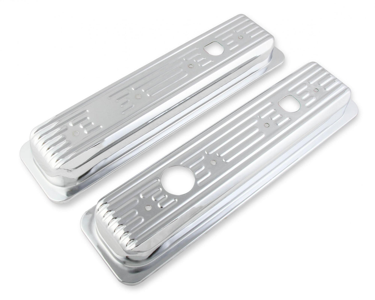 Chrome Valve Covers Caps Fits 1987-1997 Chevrolet Small Block 305-350 Truck Engines with Center Bolt Valve Covers Mr Gasket