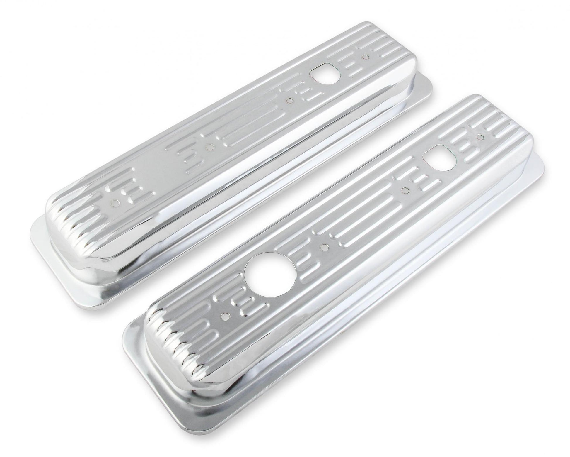 Chrome Valve Covers Caps Fits 1987-1997 Chevrolet Small Block 305-350 Truck Engines with Center Bolt Valve Covers Mr Gasket