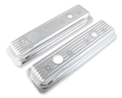 Chrome Valve Covers Caps Fits 1987-1997 Chevrolet Small Block 305-350 Truck Engines with Center Bolt Valve Covers Mr Gasket