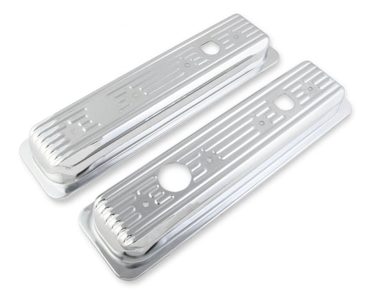 Chrome Valve Covers Caps Fits 1987-1997 Chevrolet Small Block 305-350 Truck Engines with Center Bolt Valve Covers Mr Gasket