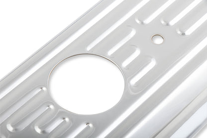 Chrome Valve Covers Caps Fits 1987-1997 Chevrolet Small Block 305-350 Truck Engines with Center Bolt Valve Covers Mr Gasket-2