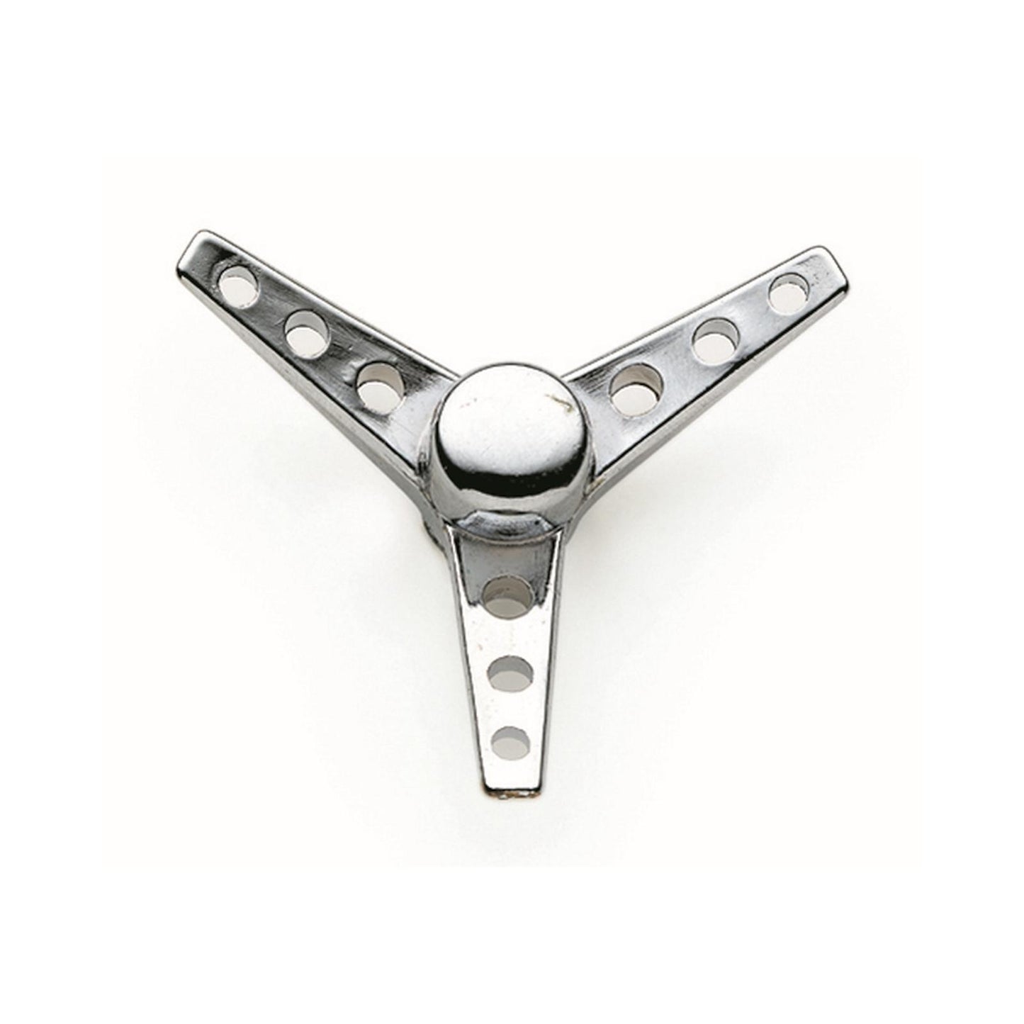 Air Cleaner Wing Nut Tri-Bar Chrome 1/4-20 Thread, Chromed Steel Mr Gasket