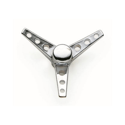 Air Cleaner Wing Nut Tri-Bar Chrome 1/4-20 Thread, Chromed Steel Mr Gasket
