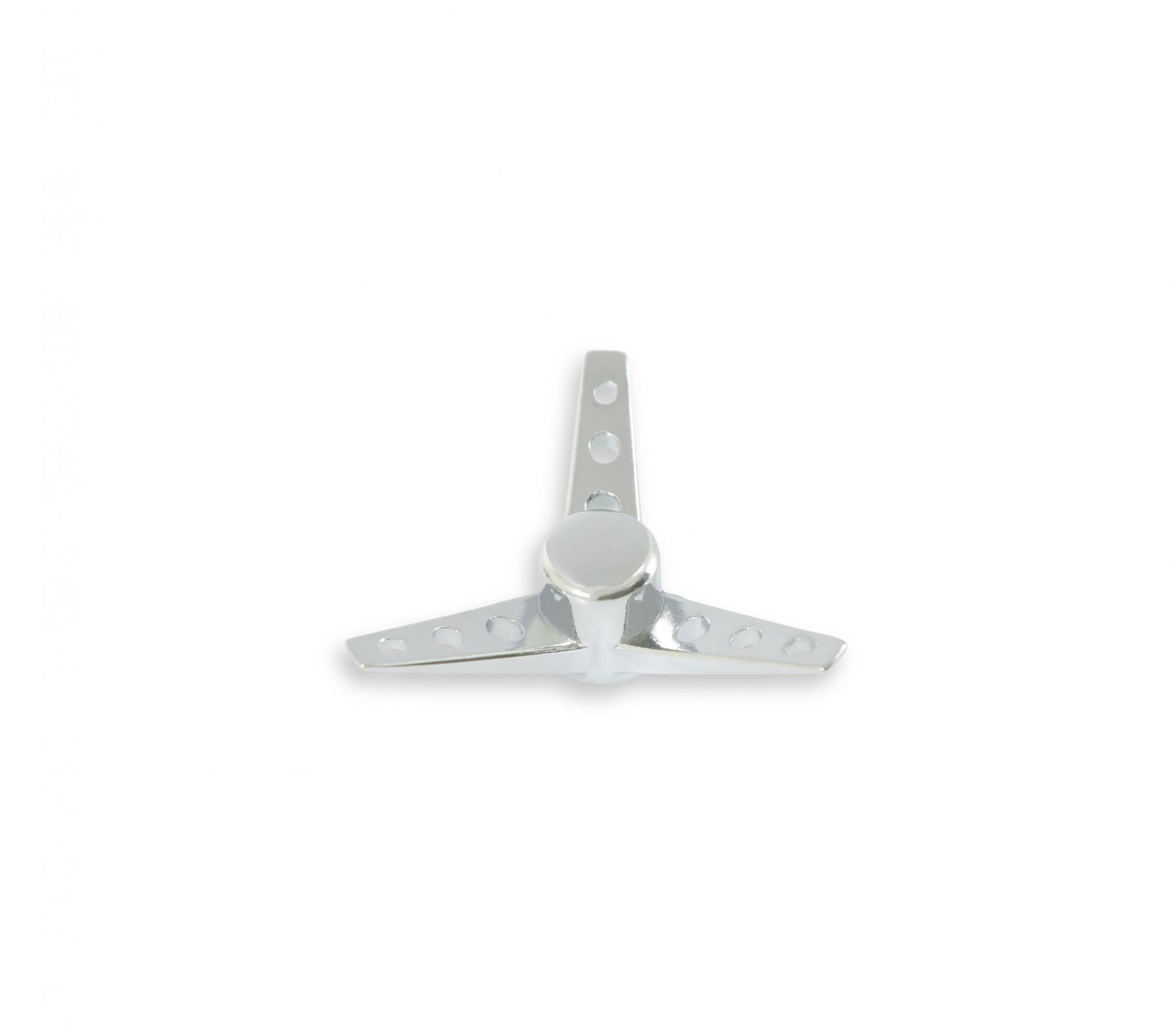 Air Cleaner Wing Nut Tri-Bar Chrome 1/4-20 Thread, Chromed Steel Mr Gasket-1