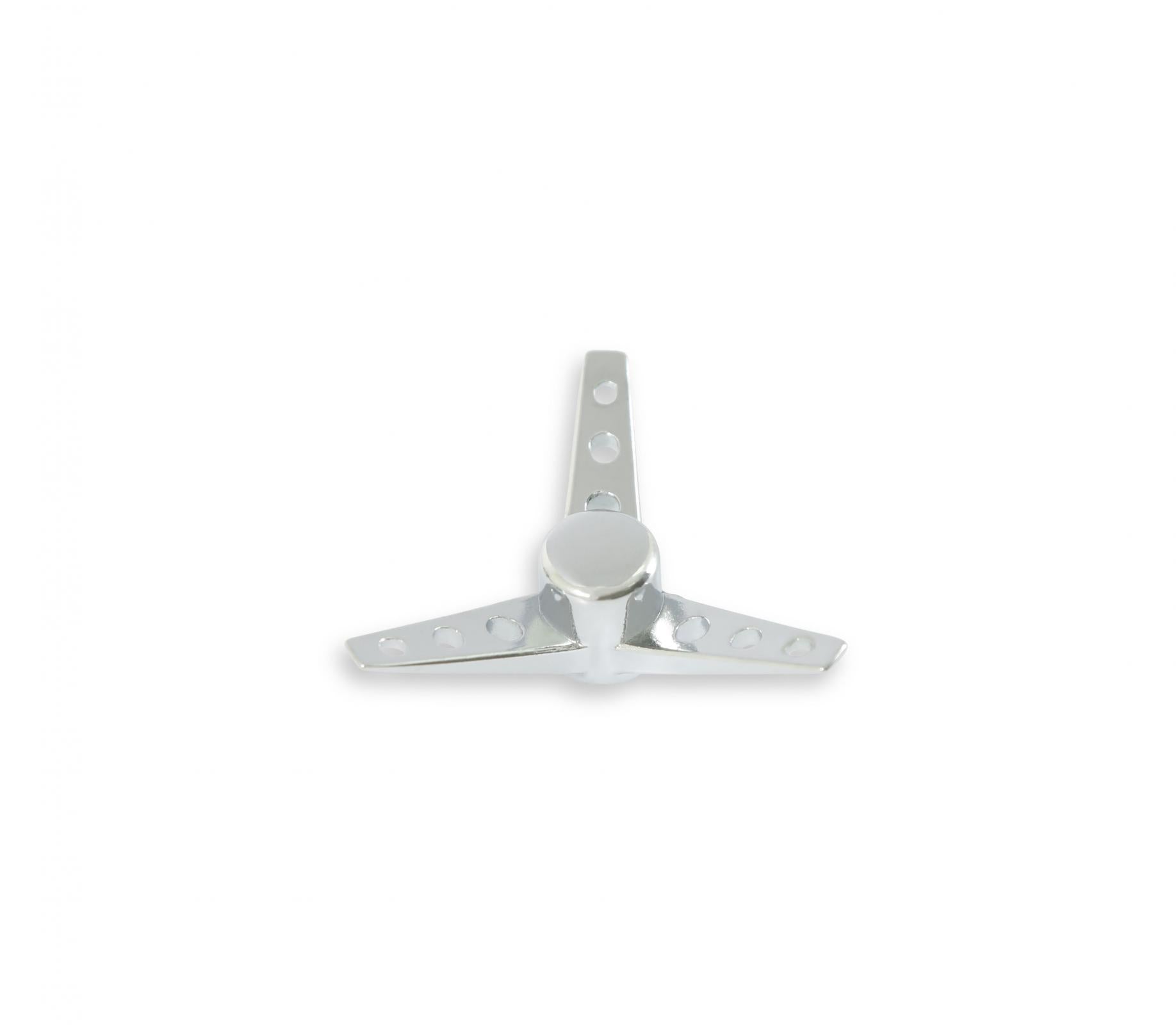 Air Cleaner Wing Nut Tri-Bar Chrome 1/4-20 Thread, Chromed Steel Mr Gasket-1