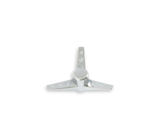 Air Cleaner Wing Nut Tri-Bar Chrome 1/4-20 Thread, Chromed Steel Mr Gasket-1