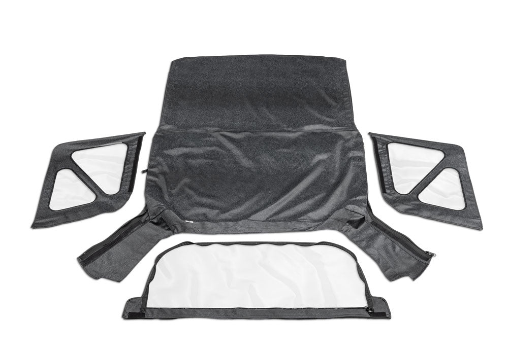 OEM Replacement Soft Top for 1995-1998 Geo Tracker, 1995-1998 Suzuki Sidekick, Black Denim Rampage-3