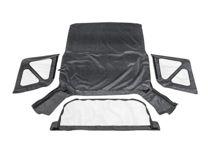 OEM Replacement Soft Top for 1995-1998 Geo Tracker, 1995-1998 Suzuki Sidekick, Black Denim Rampage-3