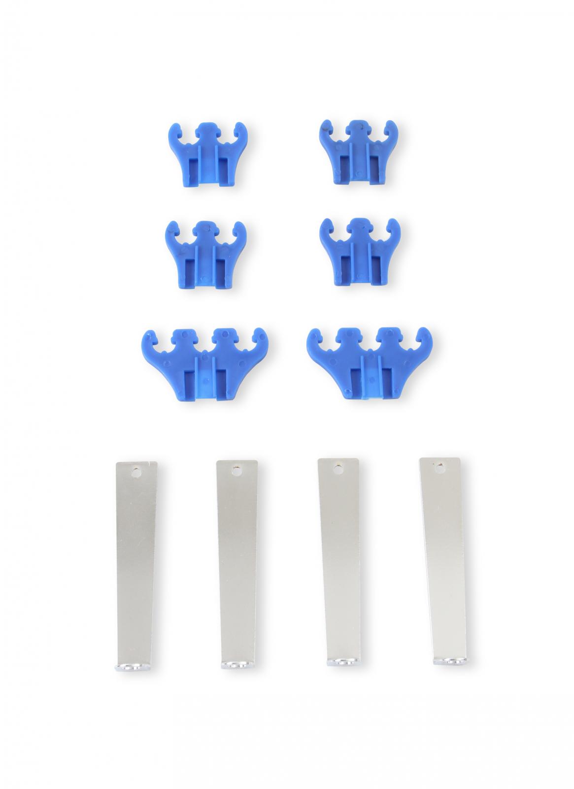 Standard Wire Loom Kit Chrome / Blue Fits 7mm and 8mm Spark Plug Wires Mr Gasket-1