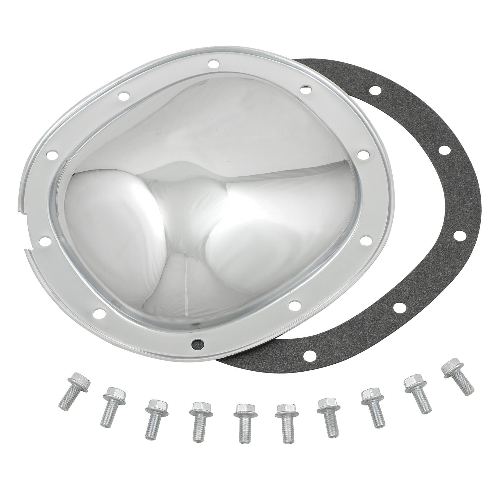 Chrome Differential Cover GM 10 Bolt 7.5 Inch Fits 1977-1986 GM 10-Bolt with 7.5 Inch Ring Gear Mr Gasket