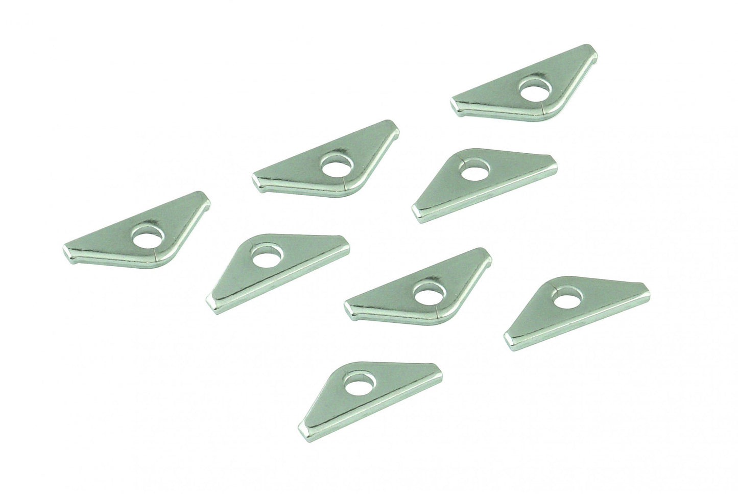 Valve Cover Clamps Chrome Custom short style, 1/4 Inch Diameter Holes, 8 in a set Mr Gasket