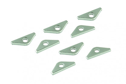Valve Cover Clamps Chrome Custom short style, 1/4 Inch Diameter Holes, 8 in a set Mr Gasket
