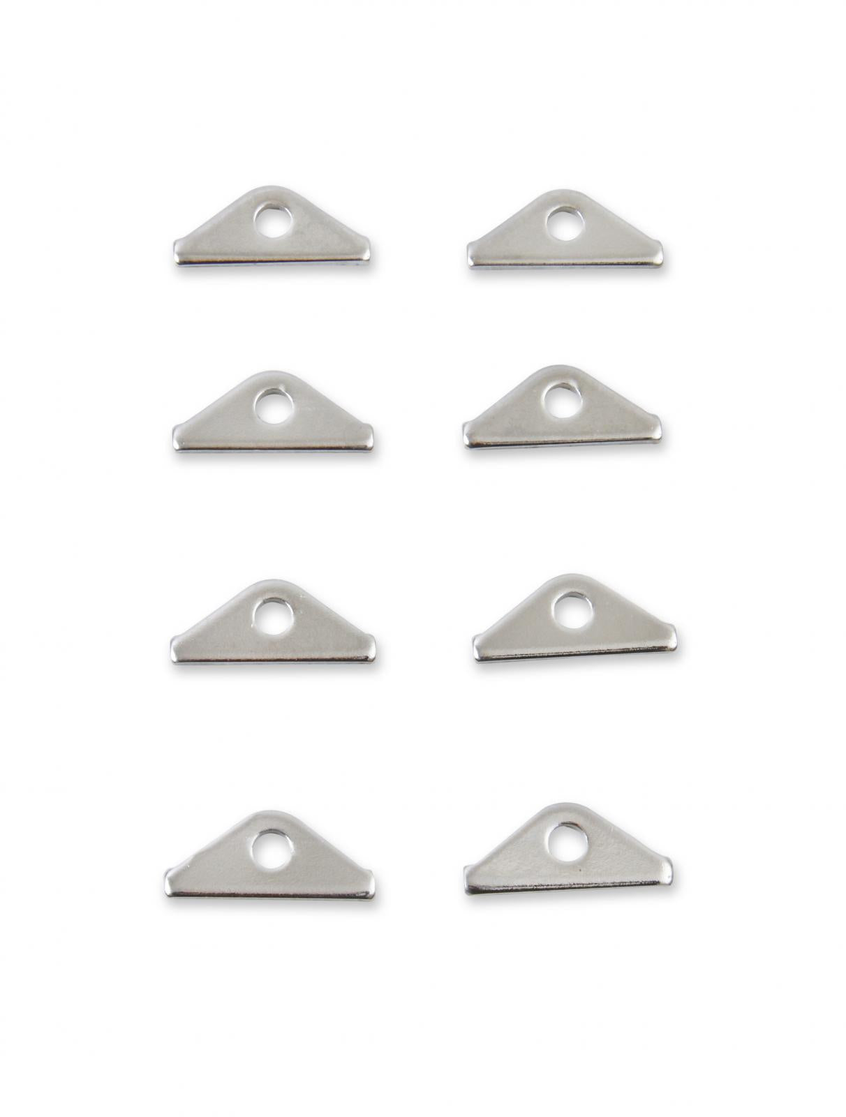 Valve Cover Clamps Chrome Custom short style, 1/4 Inch Diameter Holes, 8 in a set Mr Gasket-1