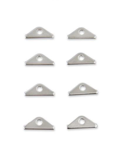 Valve Cover Clamps Chrome Custom short style, 1/4 Inch Diameter Holes, 8 in a set Mr Gasket-1