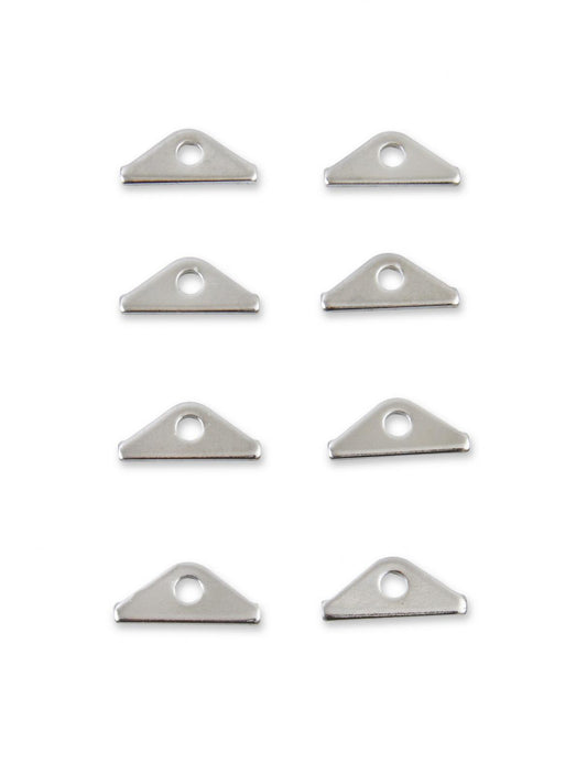 Valve Cover Clamps Chrome Custom short style, 1/4 Inch Diameter Holes, 8 in a set Mr Gasket-1
