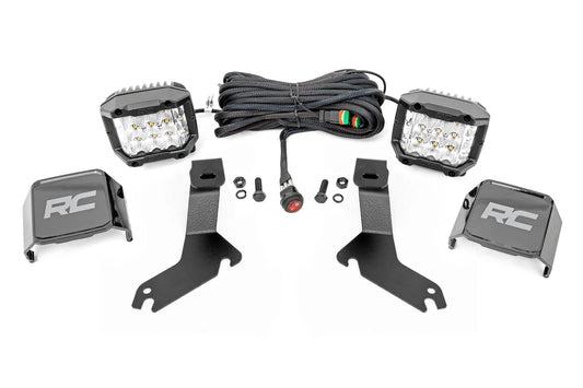 LED Light Kit | Ditch Mount |  3" OSRAM | Wide | Chevy Silverado 1500 (99-06) Rough Country