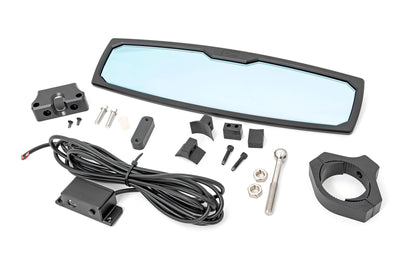 UTV Aluminum Rear View Mirror Dome Light 12 Inch 1.75-2 Inch Mount Rough Country-3