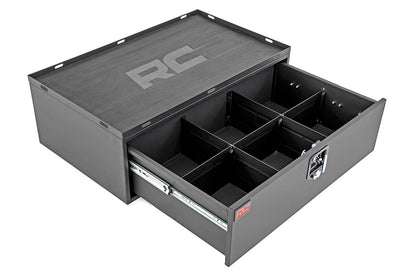 Jeep Metal Storage Box w/Slide Out Lockable Drawer 18-21 Jeep Wrangler JL Rough Country-2