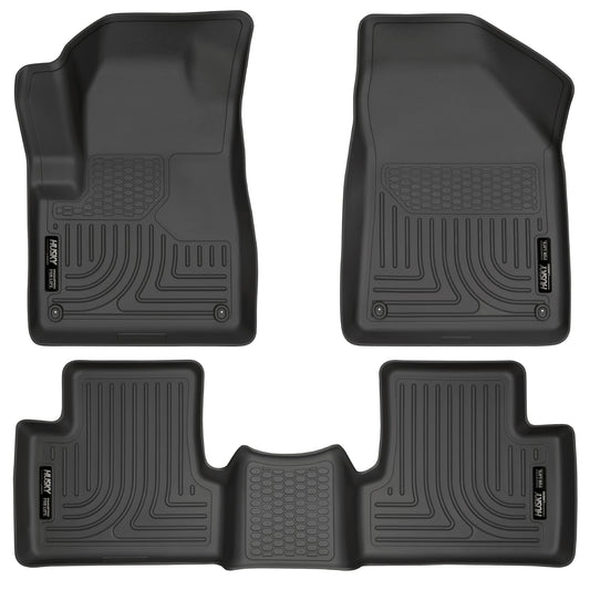 Weatherbeater Front & 2nd Seat Floor For 2014-2015 Jeep Cherokee Husky Liners