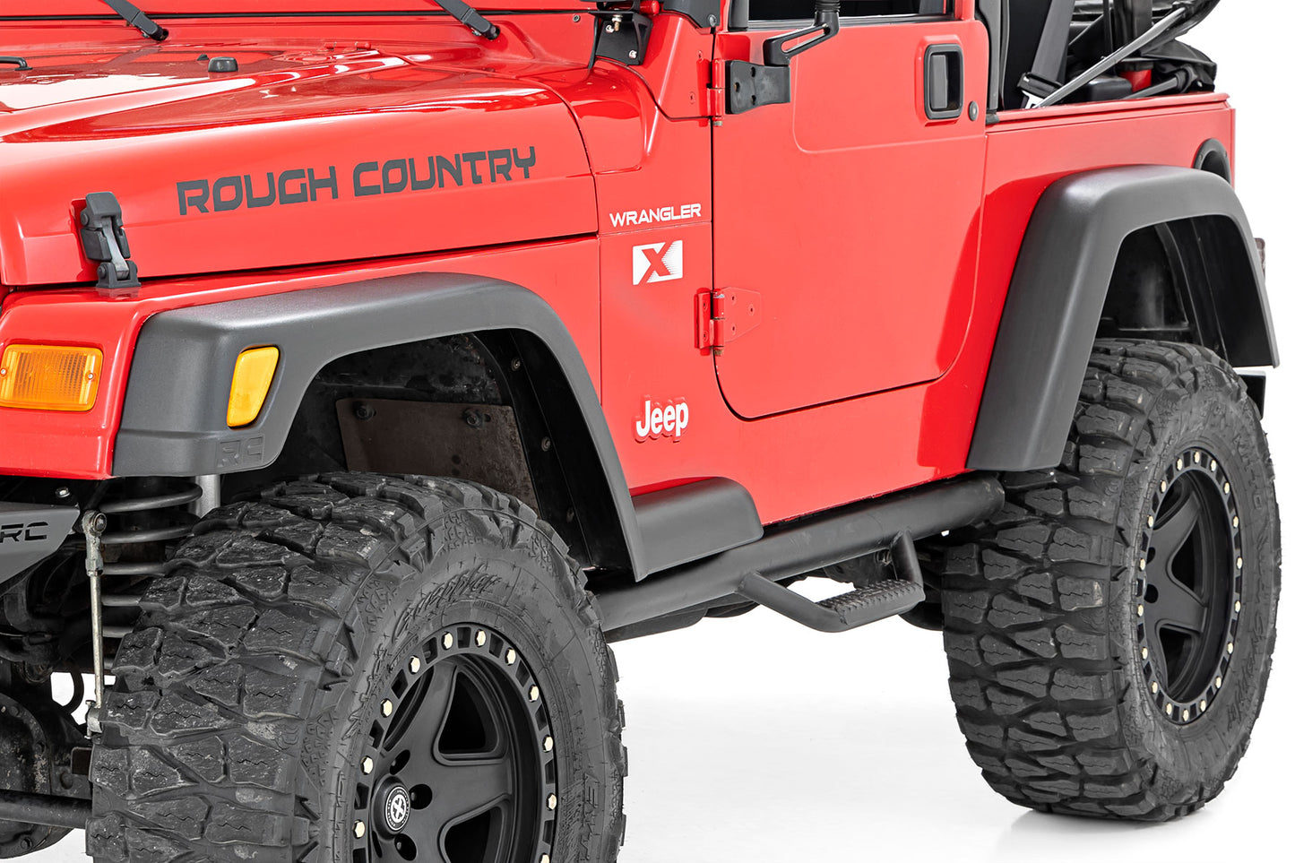 Rough Country Fender Flare Kit 5.5 Inch Wide 97-06 Jeep Wrangler TJ 4WD Rough Country