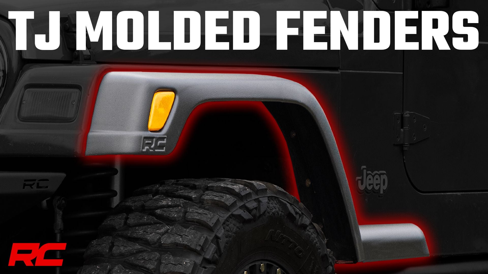 Rough Country Fender Flare Kit 5.5 Inch Wide 97-06 Jeep Wrangler TJ 4WD Rough Country