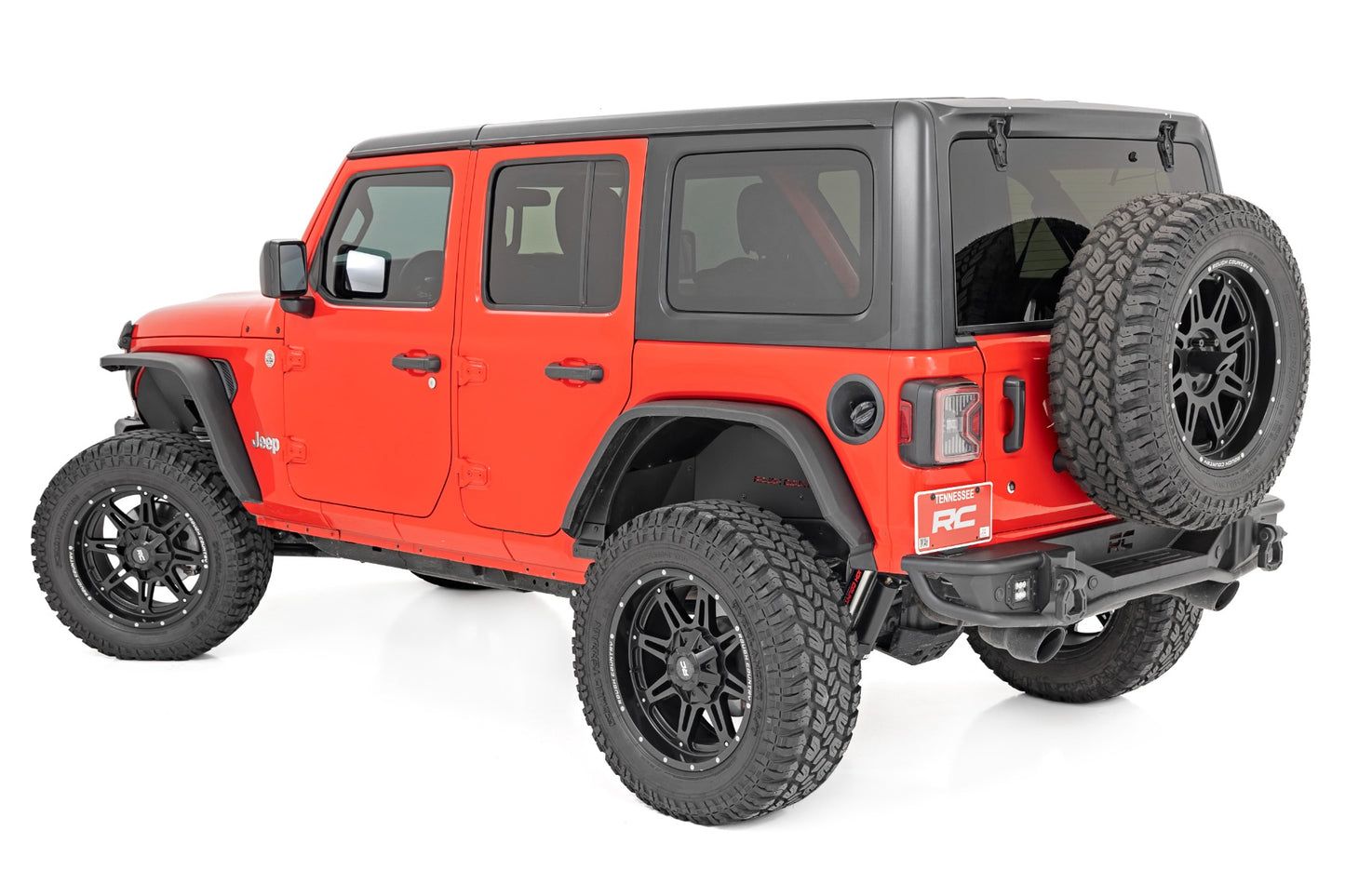 Rough Country High Clearance LED Flat Fender Flare Kit UV Treated Jeep Wrangler JL (18-23) Rough Country