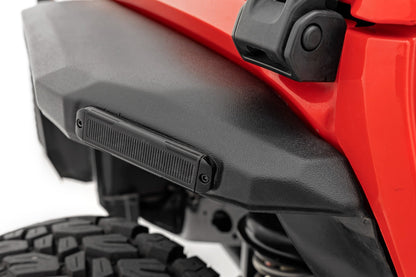 High Clearance LED Flat Fender Flare Kit UV Treated Jeep Wrangler JL (18-24) Rough Country-2