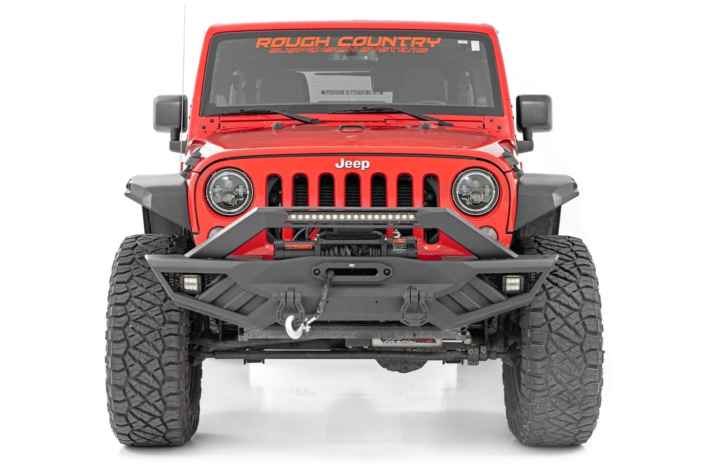 High Clearance LED Flat Fender Flare Kit UV Treated Jeep Wrangler JK (07-18) Rough Country-1