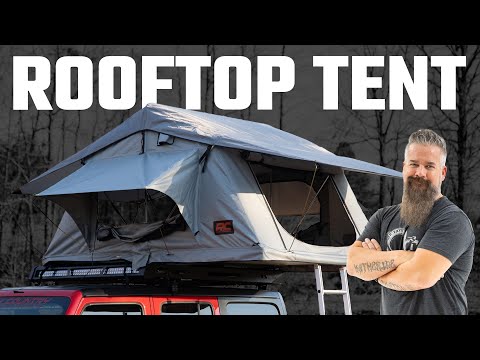 Rough Country Roof Top Tent Rack Mount 12 Volt Accessory w/Ladder Extension and LED Light Kit Rough Country