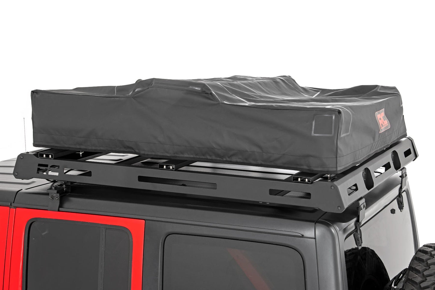 Roof Top Tent Rack Mount 12 Volt Accessory w/Ladder Extension & LED Light Kit Rough Country-1