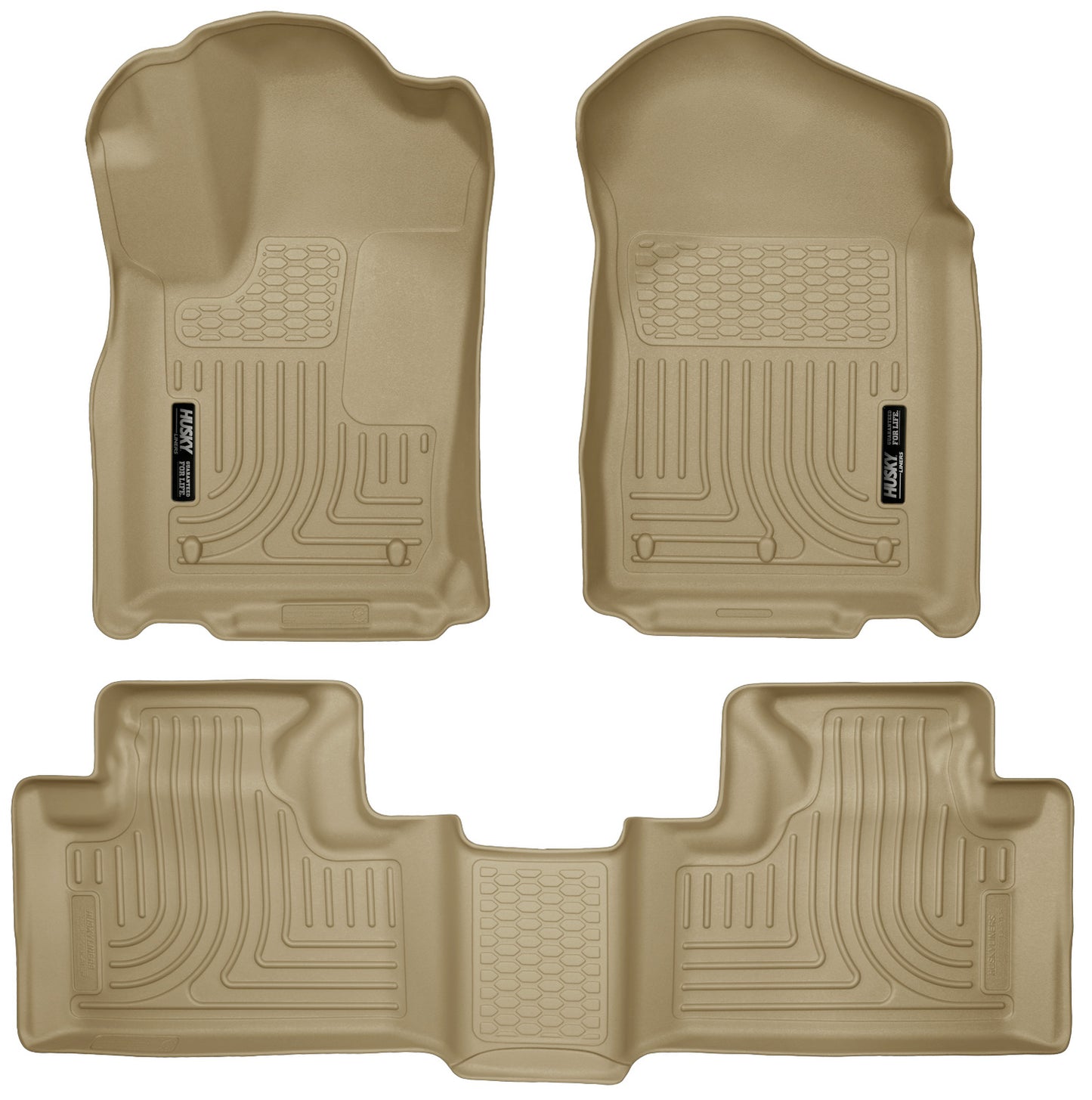 Weatherbeater Front & 2nd Seat Floor For 2011-2015 Dodge Durango, Jeep Grand Cherokee Husky Liners
