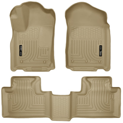 Weatherbeater Front & 2nd Seat Floor For 2011-2015 Dodge Durango, Jeep Grand Cherokee Husky Liners