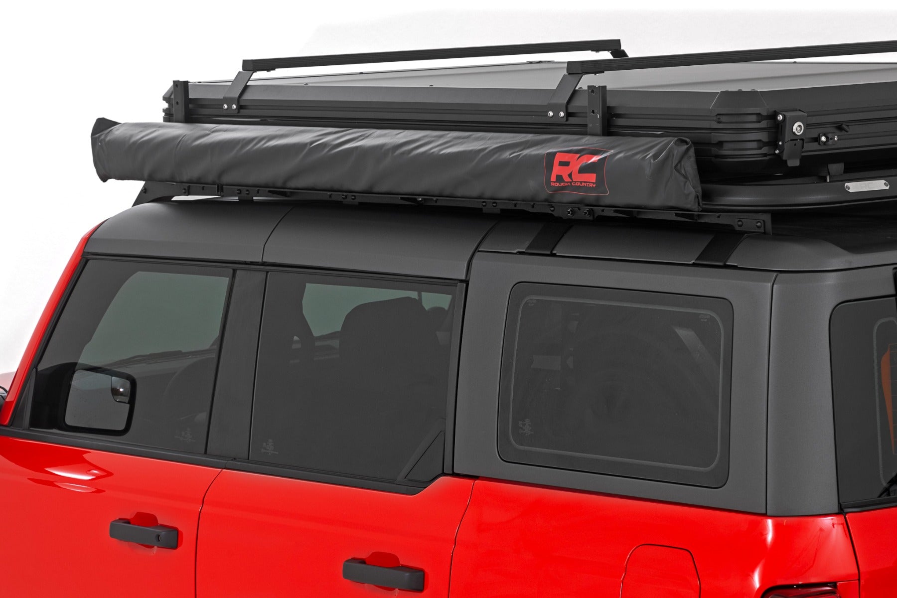 Retractable Roof Rack Awning 6 Foot 6 Inch x 9 Foot 8 Inch (Fits Trucks & SUVs) Rough Country-1