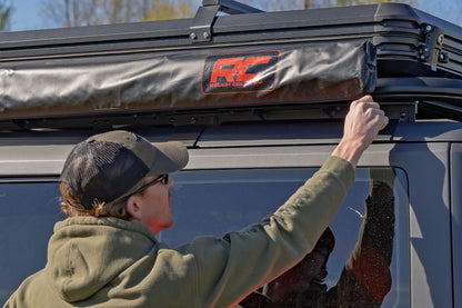Retractable Roof Rack Awning 6 Foot 6 Inch x 9 Foot 8 Inch (Fits Trucks & SUVs) Rough Country-3