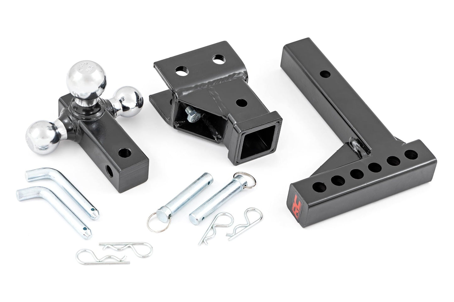 Adjustable Trailer Hitch 6 Inch Drop Multi-Ball Mount Fits 2 Inch Receiver Rough Country-2