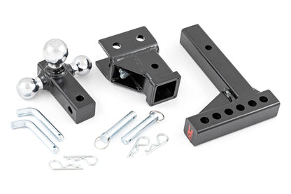 Adjustable Trailer Hitch 6 Inch Drop Multi-Ball Mount Fits 2 Inch Receiver Rough Country-2
