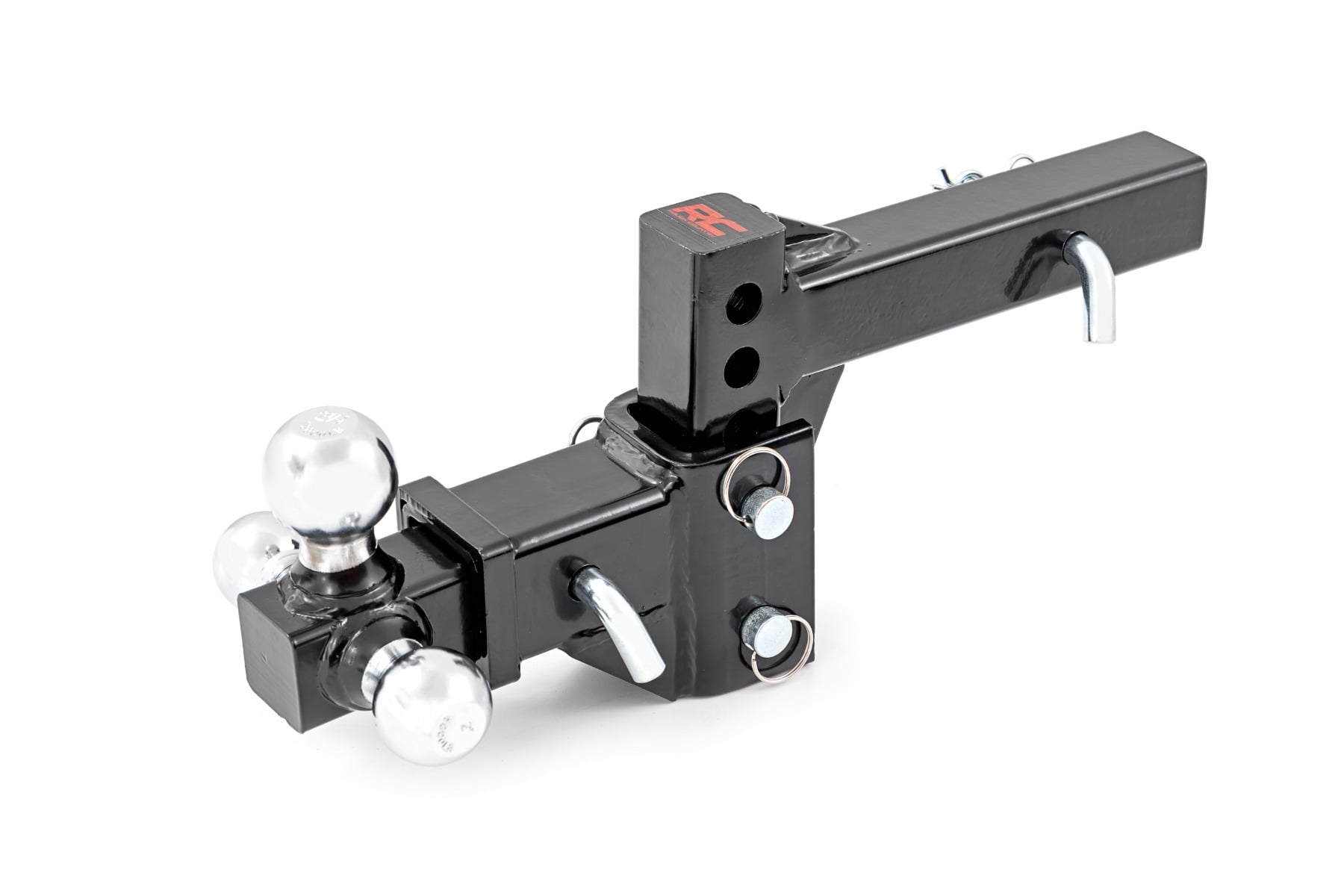 Adjustable Trailer Hitch 6 Inch Drop Multi-Ball Mount Fits 2 Inch Receiver Rough Country-3