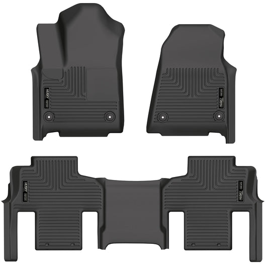 Weatherbeater Front & 2nd Seat Floor (Footwell Coverage) For 2022-2024 Jeep Grand Wagoneer Husky Liners