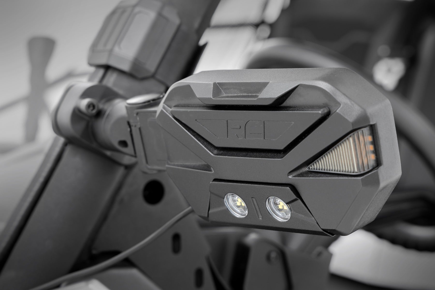 Rough Country UTV Aluminum Side Mirrors w/Turn Signal Pro-Fit Cages Universal Rough Country