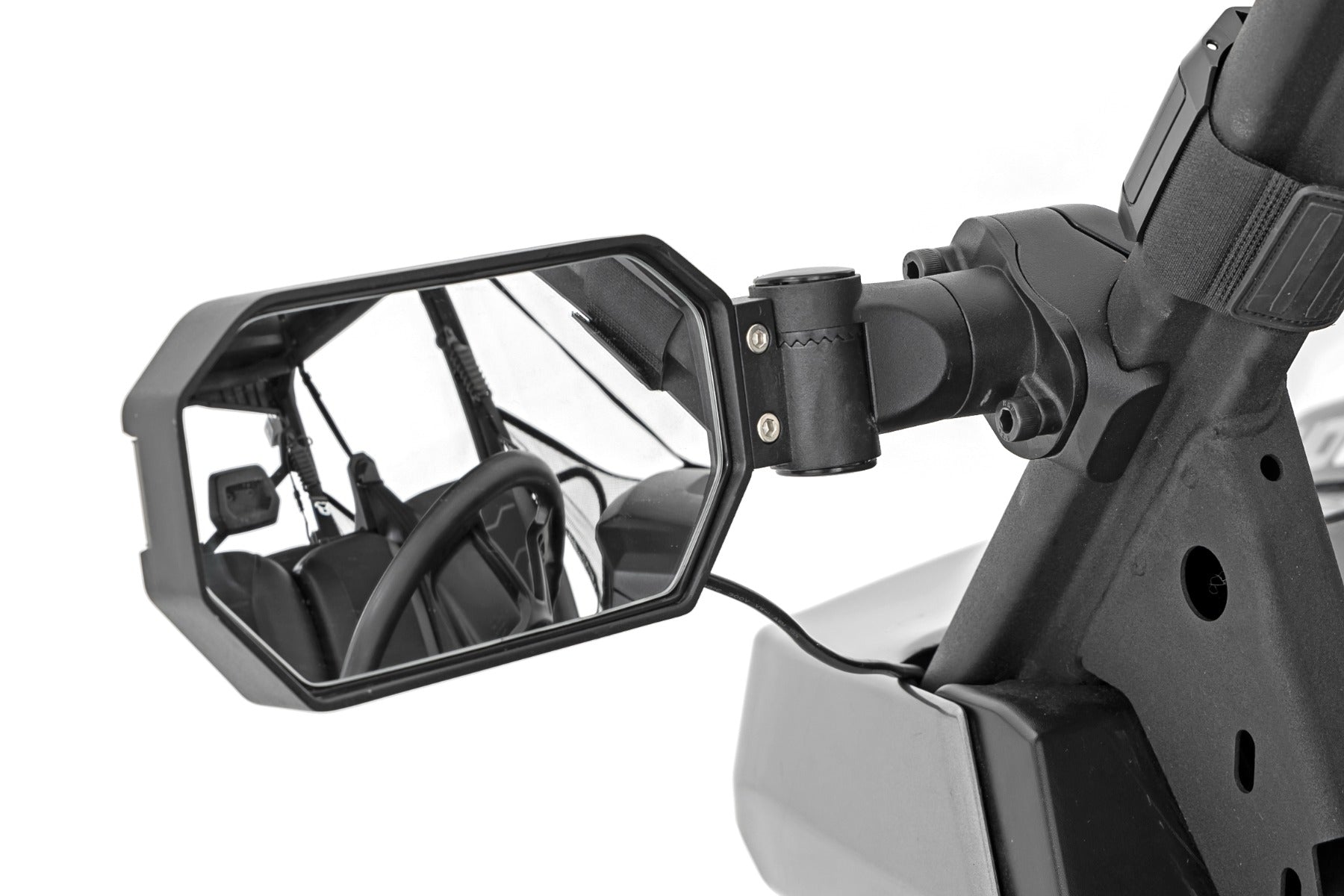UTV Aluminum Side Mirrors w/Turn Signal Pro-Fit Cages Universal Rough Country-3