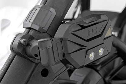UTV Aluminum Side Mirrors w/Turn Signal Pro-Fit Cages Universal Rough Country-4
