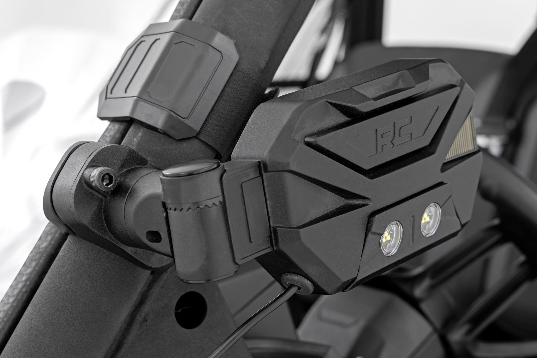 UTV Aluminum Side Mirrors w/Turn Signal Pro-Fit Cages Universal Rough Country-4