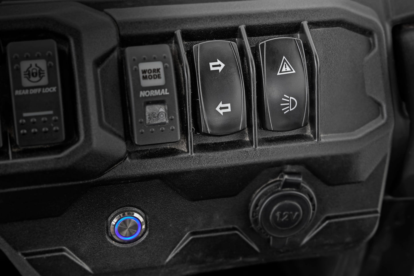 Rough Country UTV Aluminum Side Mirrors Blinker Kit 1.5-2 Roll Cage Universal Rough Country