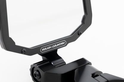 UTV Aluminum Side View Mirrors Horizontal Rough Country-4
