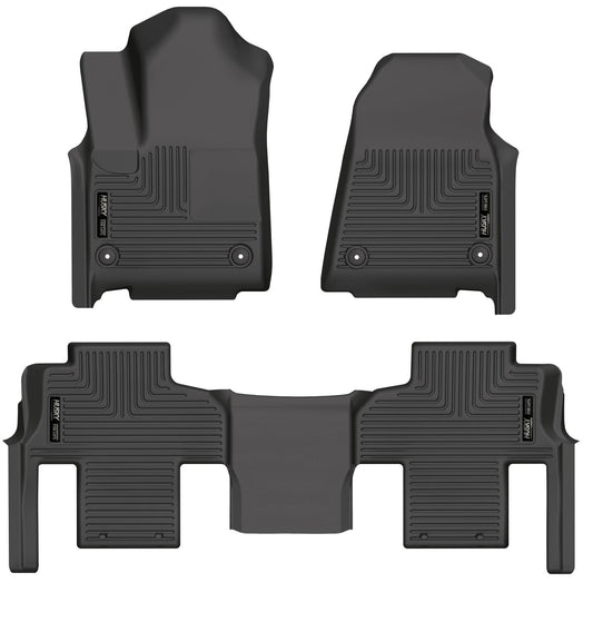 Weatherbeater Front & 2nd Seat Floor For 2022-2024 Jeep Grand Wagoneer 2022-2024 Jeep Wagoneer Husky Liners