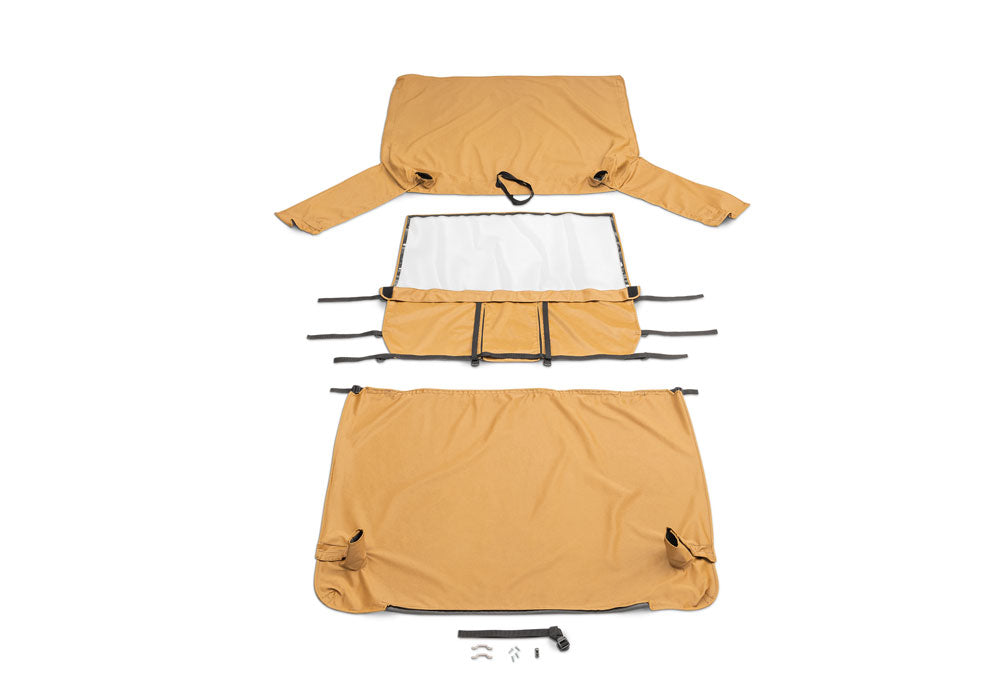 Cab Soft Top and Tonneau Cover for 1992-1995 Jeep Wrangler YJ, Spice Denim Rampage