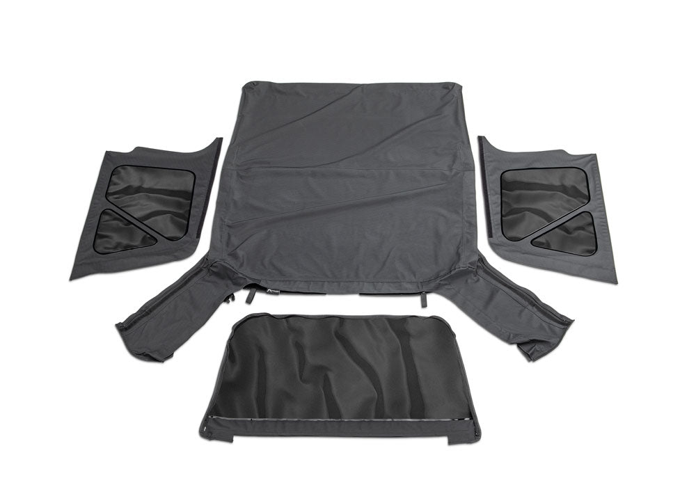 Factory Replacement Soft Top Tinted for 1997-2006 Jeep Wrangler TJ, Black Diamond Rampage-4