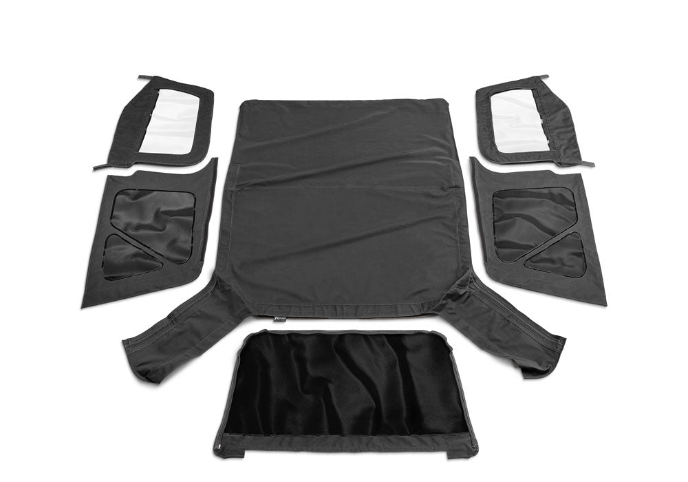 Factory Replacement Soft Top Windows Included for 1997-2006 Jeep Wrangler TJ, Black Denim Rampage-3