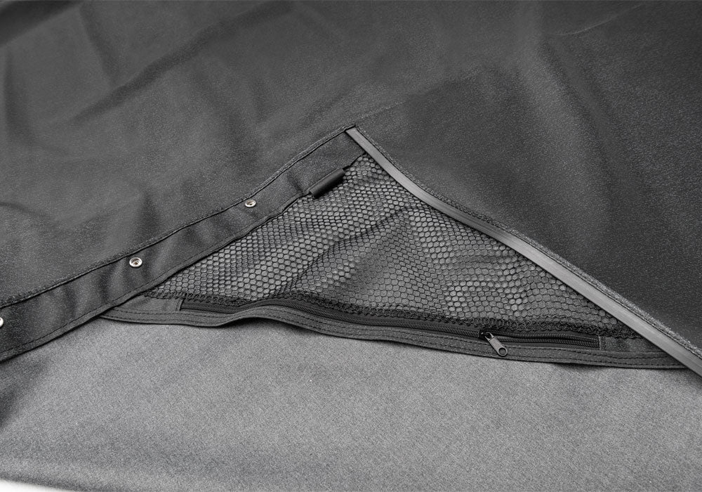 Factory Replacement Soft Top Clear for 1988-1995 Jeep Wrangler YJ, Black Denim Rampage-2